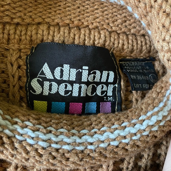 ✰ Vintage Adrian Spencer Turtleneck Sweater ✰ - Picture 2 of 2